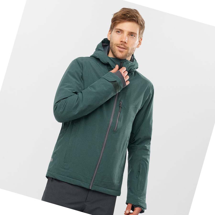 Chaquetas De Esquí Salomon UNTRACKED Hombre Verdes | MX 3334TCE